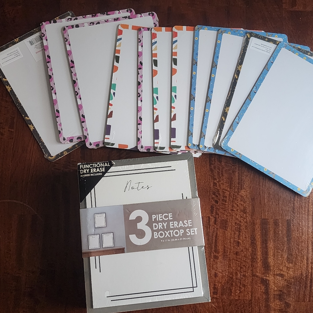 NEW Lot of 12 Fast Dry Erase Boards with One Marker